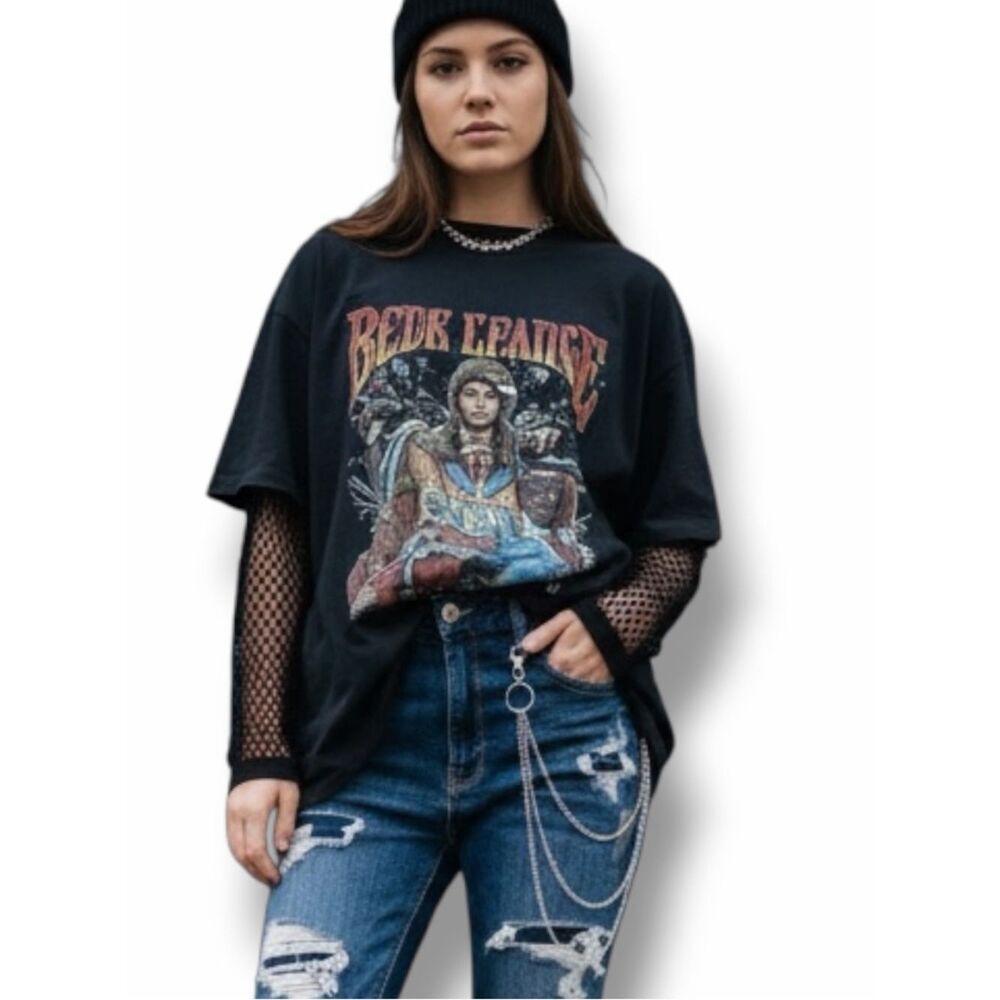 Silver Multi Layer Pants Chain Belt  Streetwear Moto NWT - Picture 2 of 4